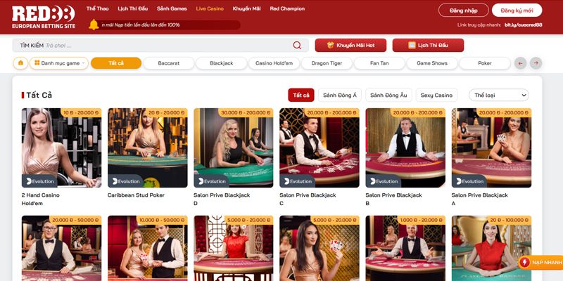 Trải nghiệm sòng cược Casino như Las Vegas 